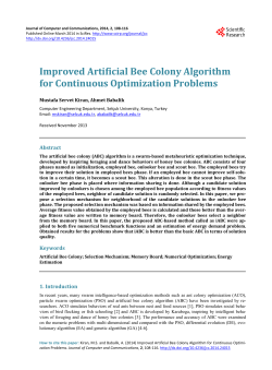 Improved Artificial Bee Colony Algorithm for Continuous