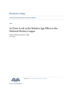 A Closer Look at the Relative Age Effect in the National Hockey