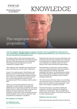 The employee value proposition