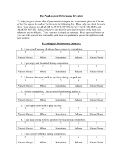 The Psychological Performance Inventory