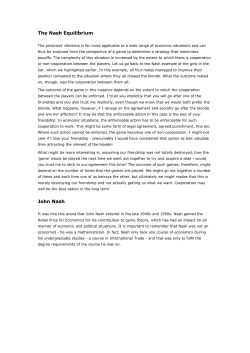 The Nash Equilibrium