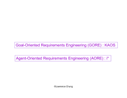 (GORE) : KAOS Agent-Oriented Requirements Engineering (AORE)