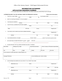 Information Gathering Form - Guam Child Support Enforcement