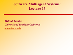Uncertainty and Dynamics - Teamcore USC
