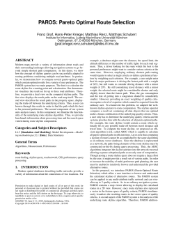 PAROS: Pareto Optimal Route Selection