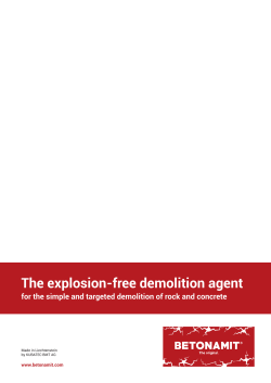 The explosion-free demolition agent