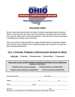 Coalition Form - Bellbrook Sugarcreek Chamber of Commerce