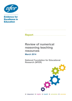 Review of numerical reasoning teaching resources