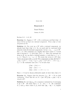 Suppose f : R n &rarr; R is continuous and that f(u)