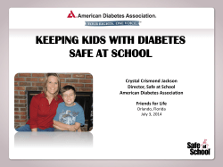 Keeping Kids with Diabetes Safe at School
