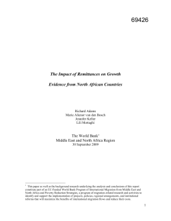 Outline &ndash; Remittances and Growth