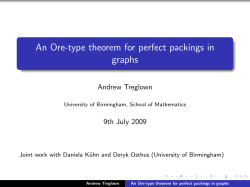 An Ore-type theorem for perfect packings in graphs
