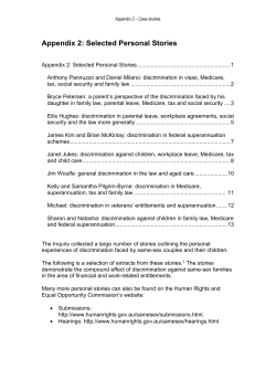 Appendix 1 - Australian Human Rights Commission