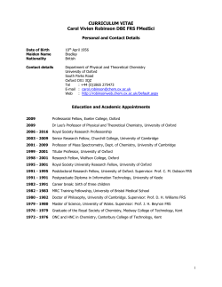 carol v - Professor Dame Carol Robinson Research Group