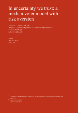 In uncertainty we trust: a median voter model with risk aversion