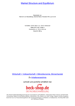 Market Structure and Equilibrium - ReadingSample - Beck-Shop