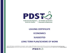 Sample Scheme of Work for Economics