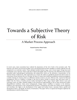 Towards a Subjective Theory of Risk