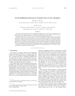 On the Equilibrium Spectrum of Transient Waves in the Atmosphere
