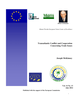 Transatlantic Conflict and Cooperation Concerning Trade Issues