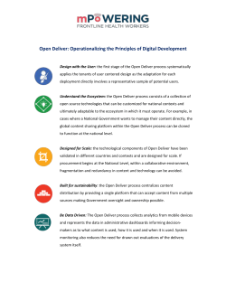 Open Deliver Operationalizing the Principles of Digital
