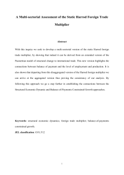 4. From the Multi-sectoral to an Aggregated version of static