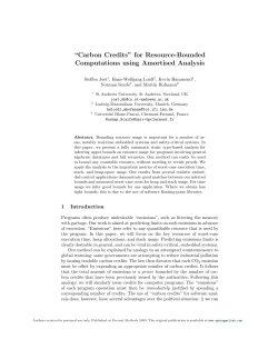 Carbon Credits for Resource-Bounded Computations using