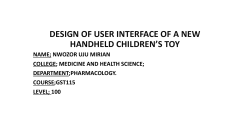 design of user interface of a new handheld children*s toy