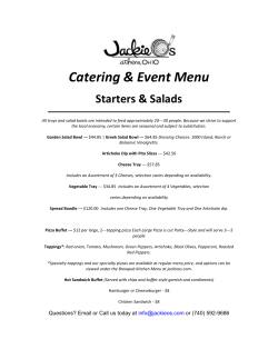 Click to Jackie O`s Catering Menu