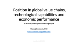 Position in global value chains, technological capabilities