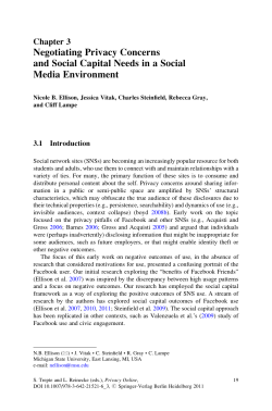 Negotiating Privacy Concerns and Social Capital Needs in a Social