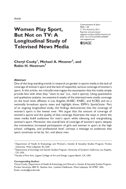 Women Play Sport, But Not on TV: A Longitudinal Study of Televised