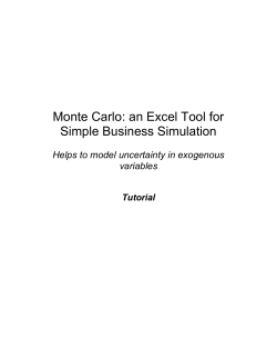 Monte Carlo Tutorial - Rita Gunther McGrath