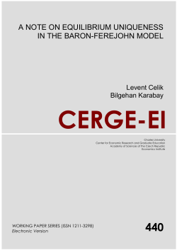 a note on equilibrium uniqueness in the baron