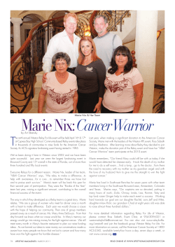 Marie Nix:Cancer Warrior