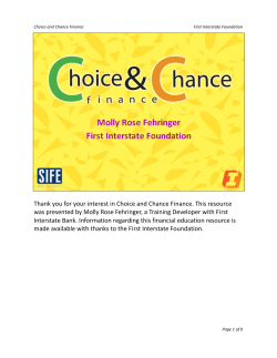 Choice and Chance Finance - Montana Financial Education Coalition