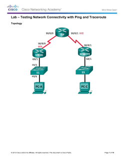 Lab &ndash; Testing Network Connectivity with Ping and Traceroute