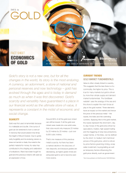 ECONOMICS OF GOLD