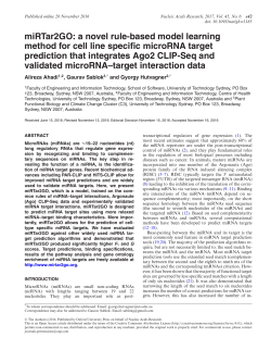 miRTar2GO: a novel rule-based model learning method for cell line
