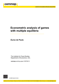 Econometric analysis of games with multiple equilibria