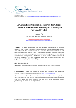 A Generalized Unification Theorem for Choice Theoretic Foundations