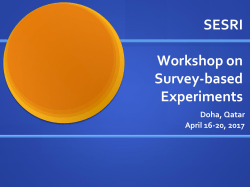 SESRI Workshop on Survey