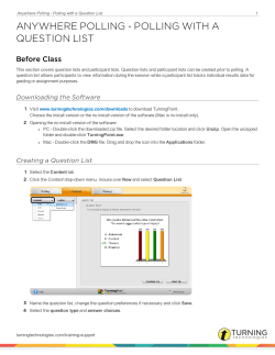 Anywhere Polling - Polling with a Question List