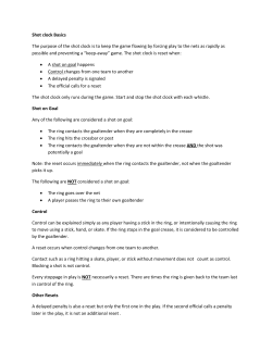 Shot clock Basics The purpose of the shot clock