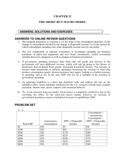 Chapter 23 The Short-Run macro Model ANSWERS TO ONLINE