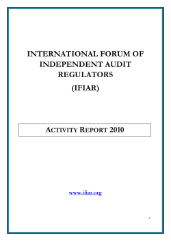 IFIAR Activity Report 2010