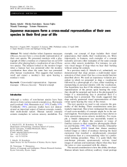 Japanese macaques form a cross-modal representation of their own