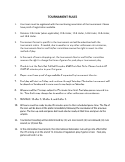 TOURNAMENT RULES