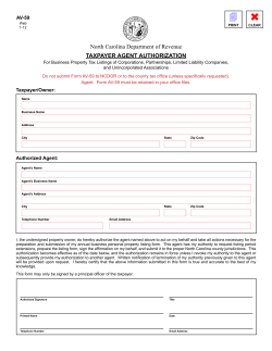 Form AV-59 Taxpayer Agent Authorization