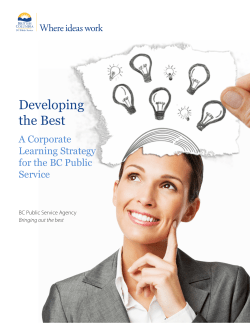 Developing the Best - A Corporate Learning Strategy for the BC